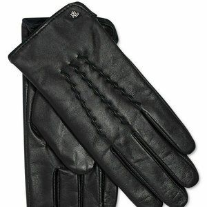 Ralph Lauren Leather Whipstitch Touch Gloves